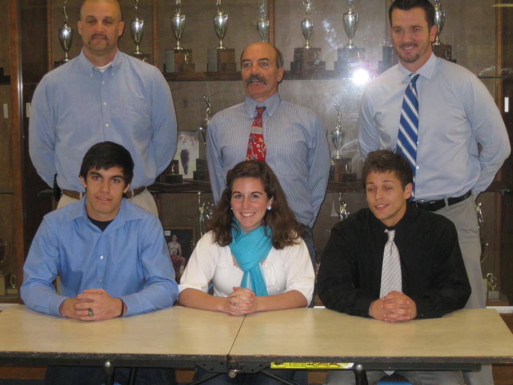 Victor Frick, Julia Van Vollenhoven, and Joey De Mare all signed to college sports from Chapin