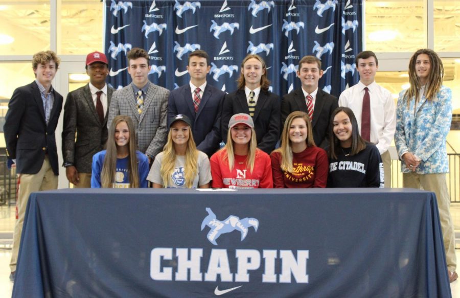 Students who signed on National Signing Day.
