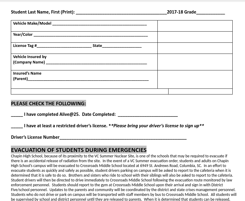 Students Express Their Views About The New Parking System – Chapin 