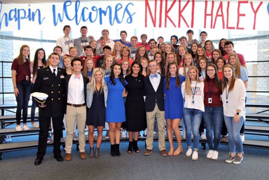 Nikki+Haleys+Speaks+to+Chapin+High+School+Students+and+Staff