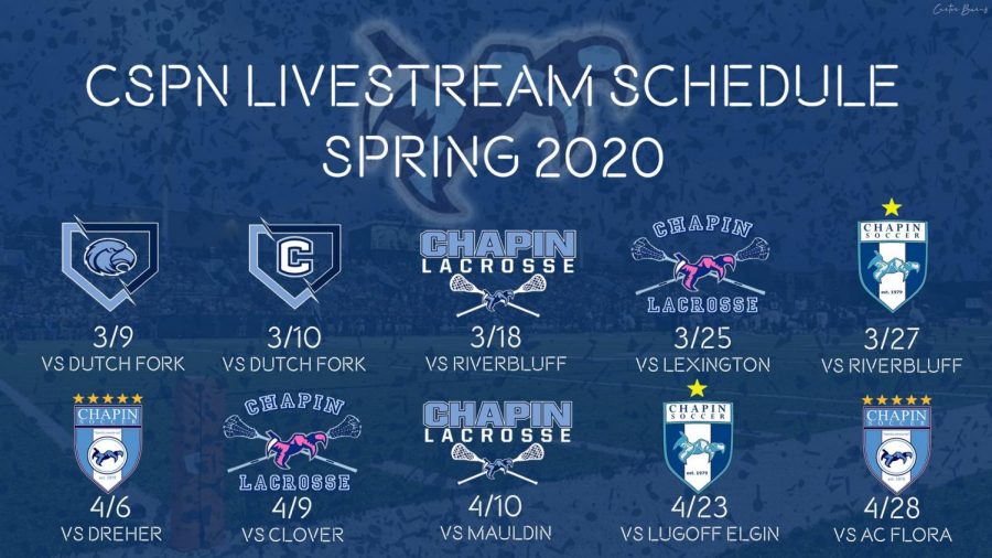Livestream schedule spring 2020