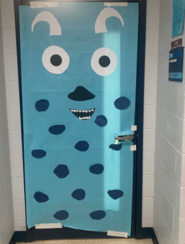 Halloween Classroom Door Decorations {Monsters, Inc