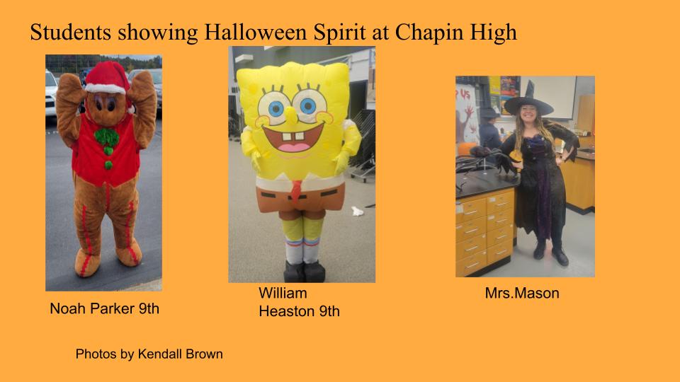 Students showing Halloween Spirit
