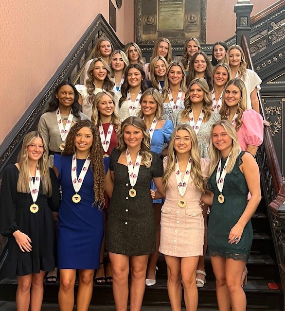 From Left to Right, front to back Makenzi Howell, Kaitlin Stubbs, Jordan Martin,Riley Rose,Taylor Graves,Lena Wynn, Haleigh Ellerbee,
Emma Smoak, Avery Mason
Lucy Ricks, Claire Lowery, Macie Cox
Madeline Galloway, Kate Harris,
Maleigha Warden,  Amelia Rogers, 
Mullins Gore, Kaelyn Jennings
Tinsley Lamar, Ashley Mead,
Tessa Rose, 
Caroline Mohon,
Maddie Grae Peurifoy 
