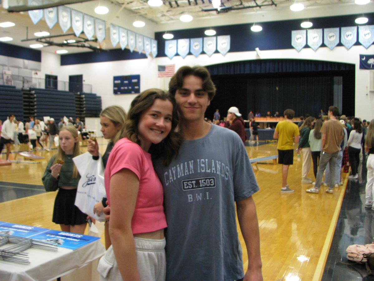 McCartney Smith and Kaden Anderson at Senior Graduation supply event.