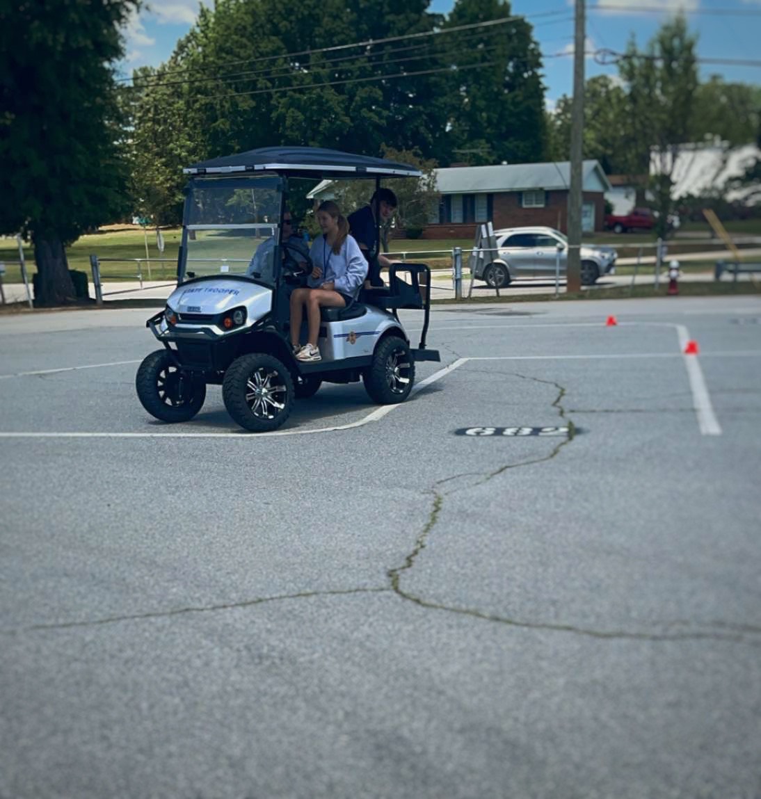 Students navigate the course during Prom Promise