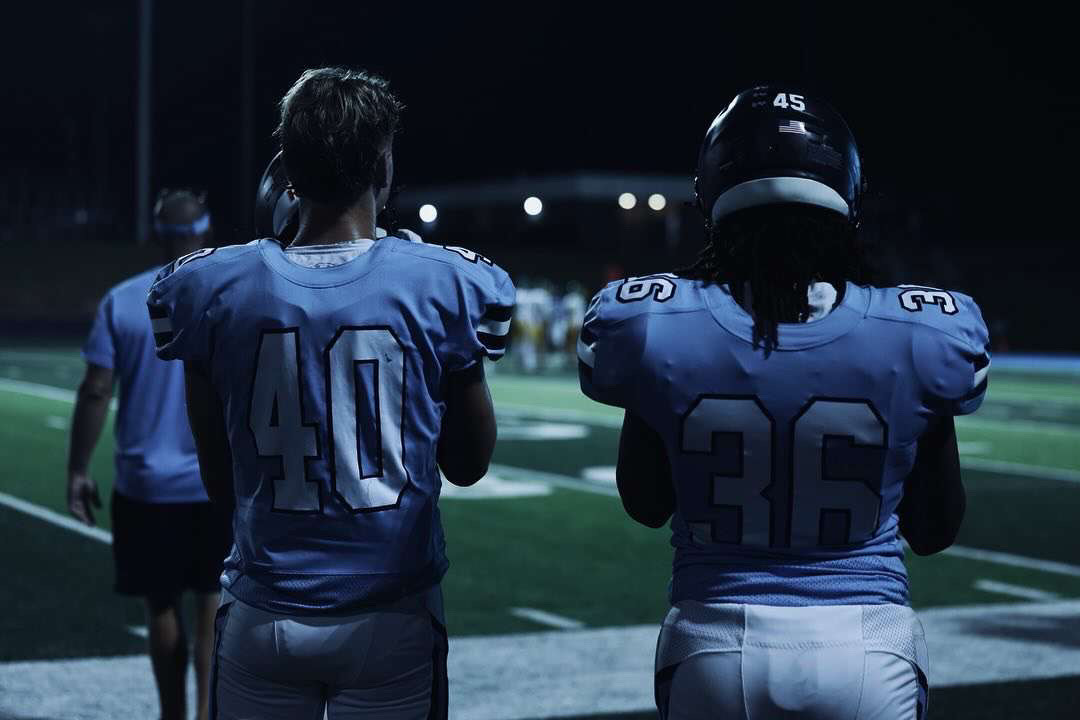 (Left to right) Devon Rakestraw and Kaedyn Harris are on the sideline during a game against  Spring Valley. 