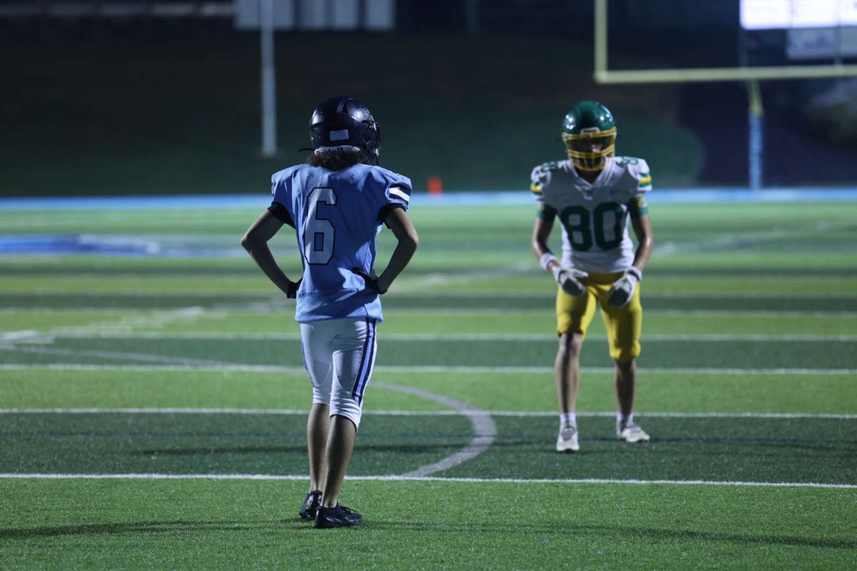 Jordan Manley is lined up as corner guarding a Spring Valley wide reciever