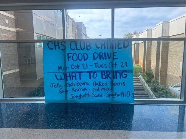 Chapin Clubs gathered food during October for the local food bank