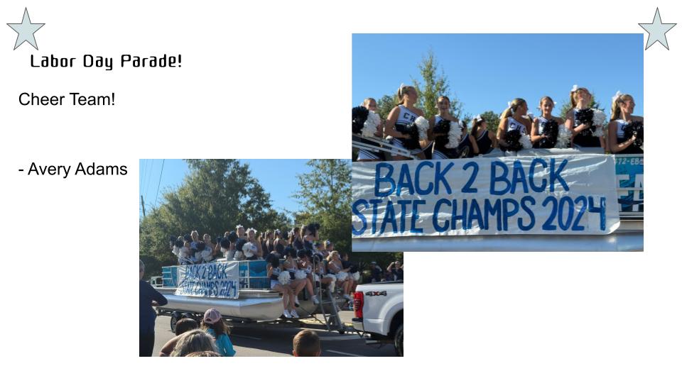 The Cheer Team at the Labor Day Parade
