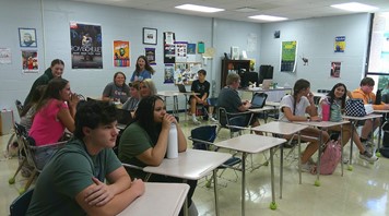 Freshmen in Mrs. Abbott's NEST class.