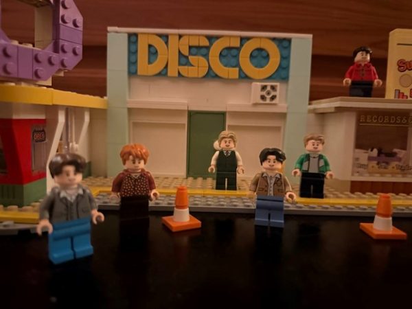 Lego BTS set, showcases the members of the Korean Boy band.