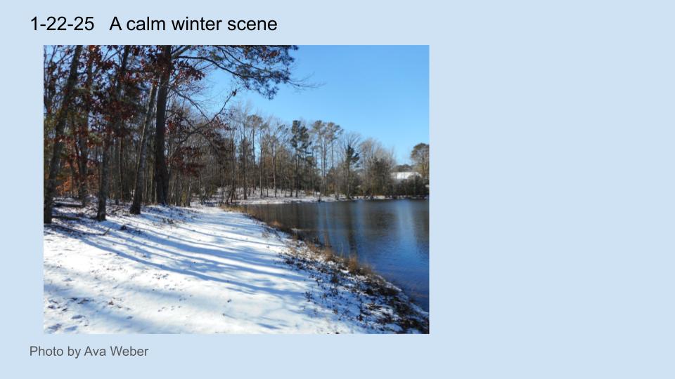 A calm winter scene