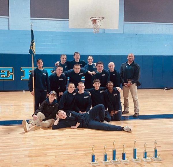 Chapin NJROTC Drill Team shows their latest trophies at South Florence High Drill Meet.
Picture from South Florence High School Drill Meet
Names: Chief Riley, Lieutenant Colonel Rogers, Cadet Easterling, Cadet Stroy, Cadet Soles, Cadet Stover, Cadet Slotter, Cadet Bennett, Cadet Pou, Cadet DeVriendt, Cadet Kale, Cadet Wishnia, Cadet Thomas, Cadet Hatfield, Cadet Brown. 